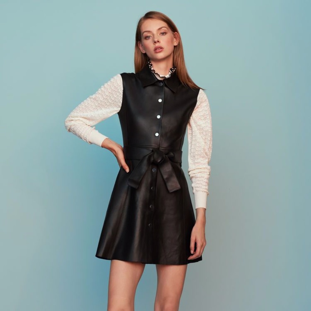 MAJE Genuine Leather Dress